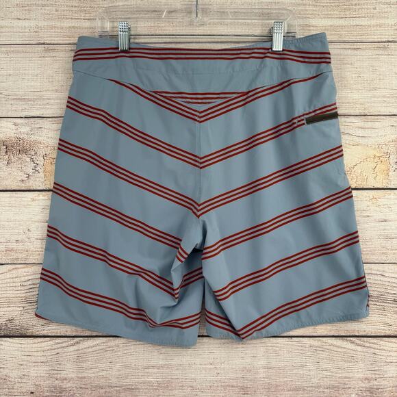 Patagonia Stretch Planing Board Shorts Men's Size 35 Blue/Red - Picture 2 of 8